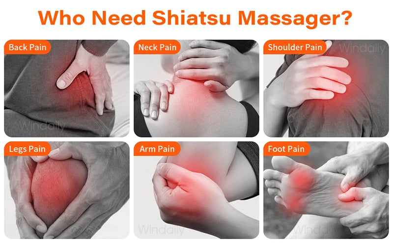 Blissence™ Deep Kneading Shiatsu Neck &amp; Shoulder Massager with Heat