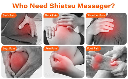 Blissence™ Deep Kneading Shiatsu Neck &amp; Shoulder Massager with Heat