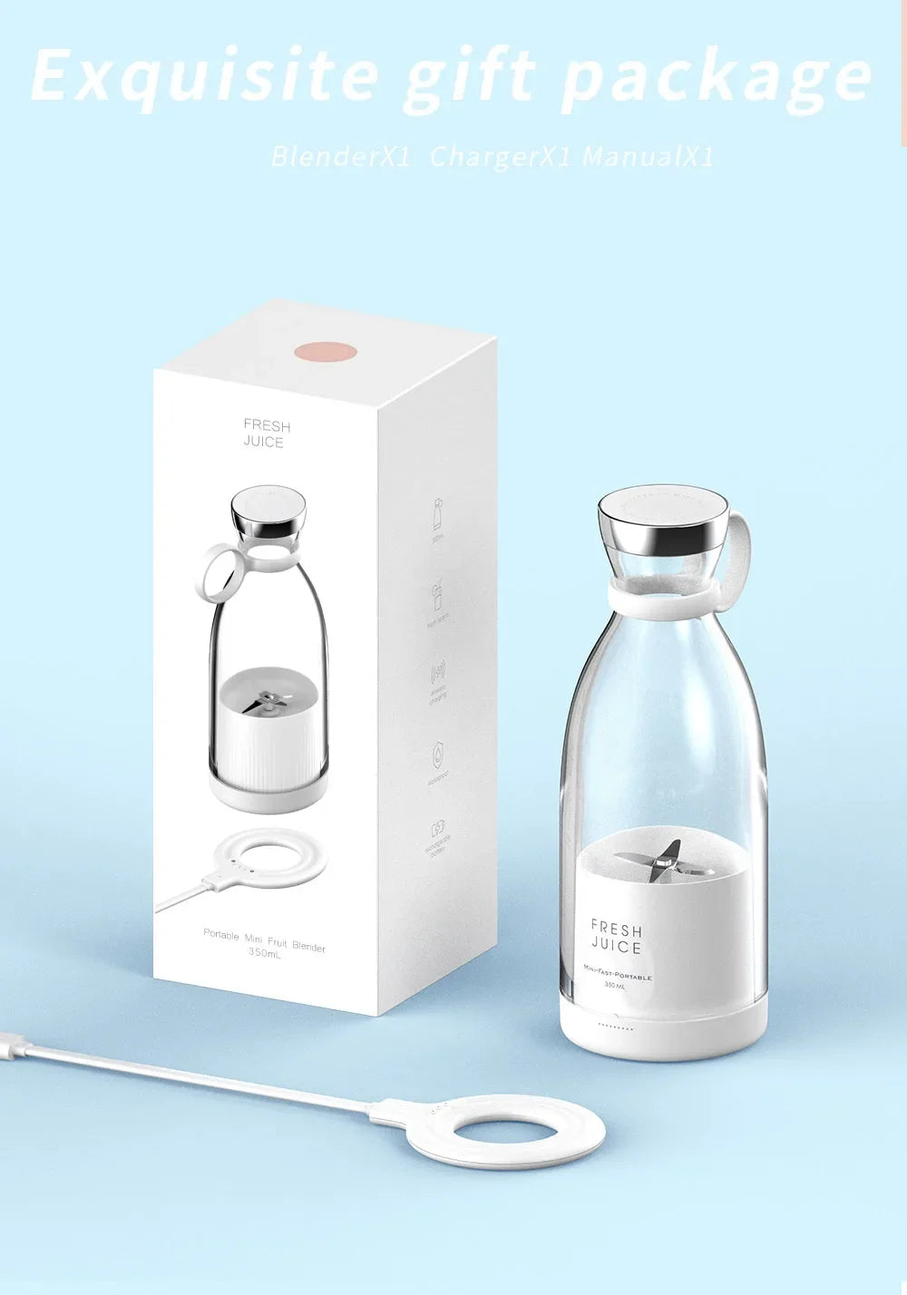 Blissence Portable Blender Bottle