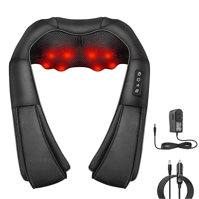 Blissence™ Deep Kneading Shiatsu Neck &amp; Shoulder Massager with Heat