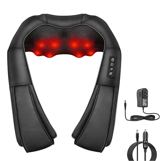 Blissence™ Deep Kneading Shiatsu Neck &amp; Shoulder Massager with Heat