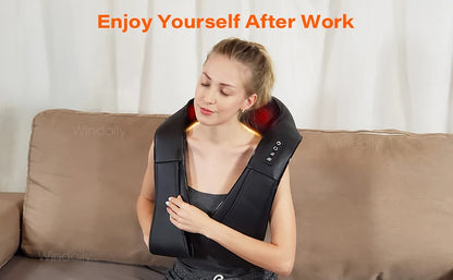 Blissence™ Deep Kneading Shiatsu Neck &amp; Shoulder Massager with Heat