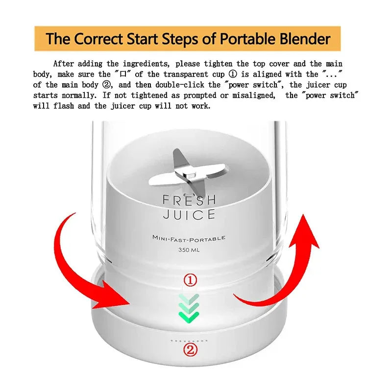 Blissence Portable Blender Bottle