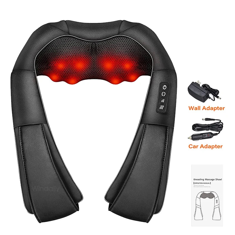 Blissence™ Deep Kneading Shiatsu Neck &amp; Shoulder Massager with Heat
