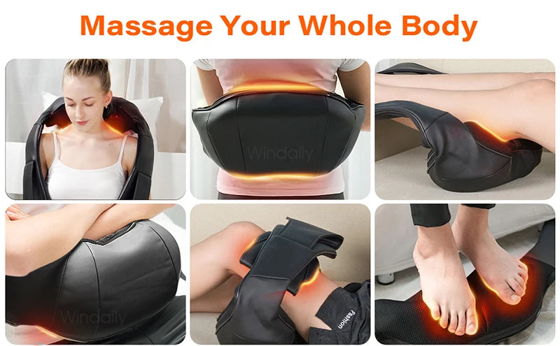 Blissence™ Deep Kneading Shiatsu Neck &amp; Shoulder Massager with Heat