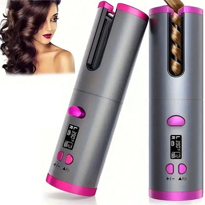 Blissence™ Cordless Automatic Hair Curler | Rechargeable Rotating Curling Iron