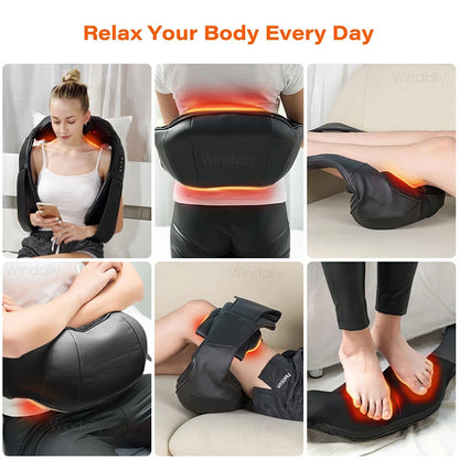 Blissence™ Deep Kneading Shiatsu Neck &amp; Shoulder Massager with Heat